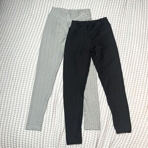 Viral TikTok butt enhancing leggings black grey medium